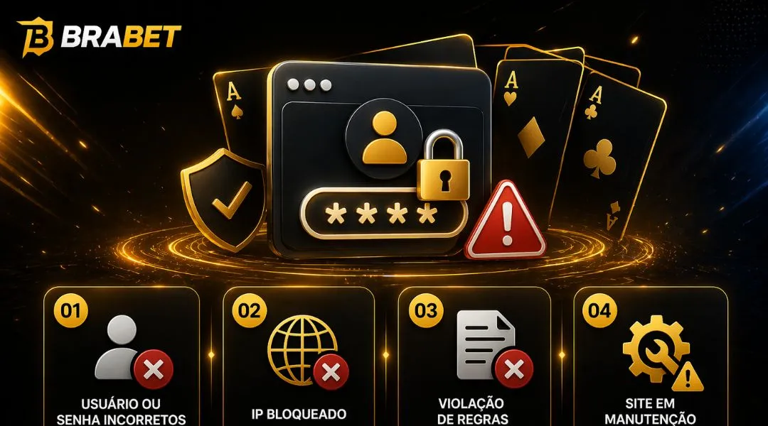 Causas comuns para restrições de acesso à conta